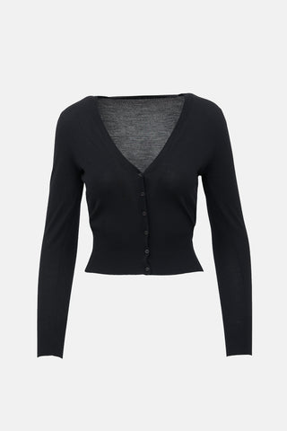 Alaïa Wool Jersey Knit Cardigan