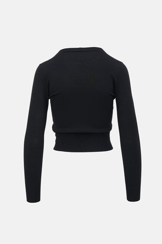 Alaïa Wool Jersey Knit Cardigan
