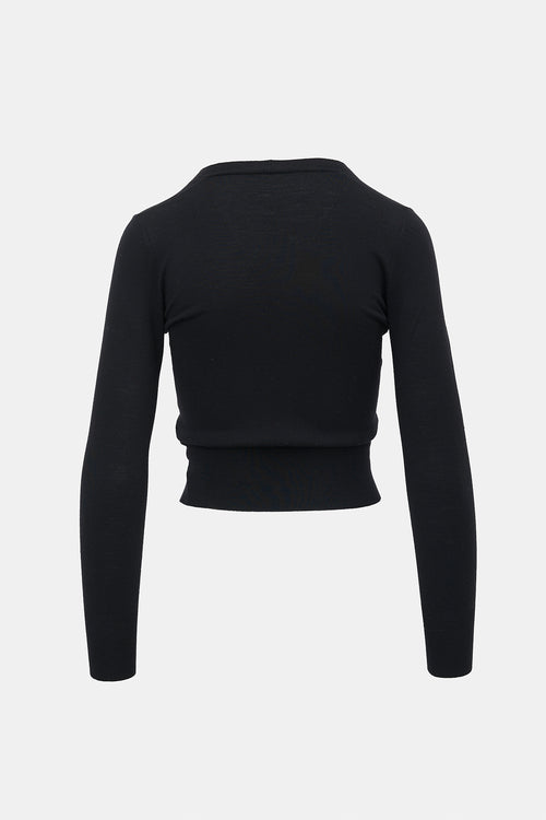 Alaïa Wool Jersey Knit Cardigan