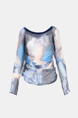 Dolce & Gabbana D&G FW 2003 Sheer Printed Top