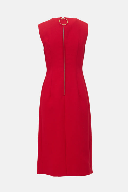 Marni Wool Sleeveless Cut Out Dress