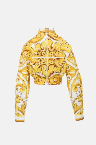 Dolce & Gabbana Majolica Tie Cropped Shirt