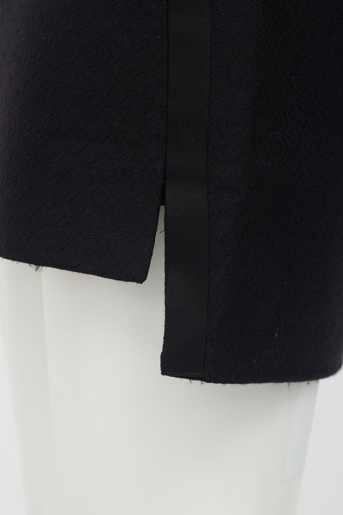 Dries Van Noten Wool Jacquard Mini Skirt
