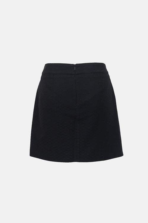 Dries Van Noten Wool Jacquard Mini Skirt