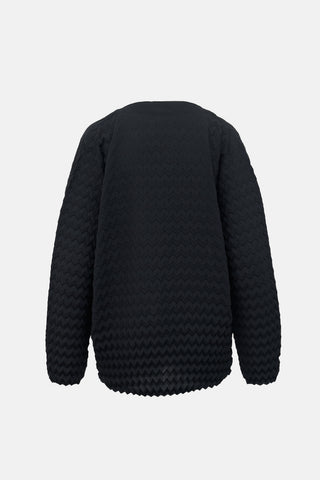 Issey Miyake Chevron Plissé Cardigan