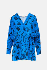 Balenciaga SS 2020 Velour Printed Romper