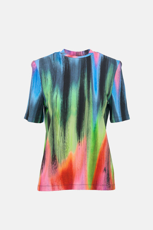 The Attico Printed Padded Shoulder T-Shirt