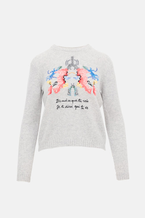 Dior Cashmere Embroidered Sweater