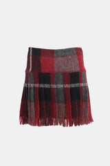 Dior Plaid Pleated Wrap Skirt