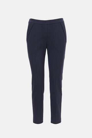 Brunello Cucinelli Wool Pinstripe Slim Leg Trouser
