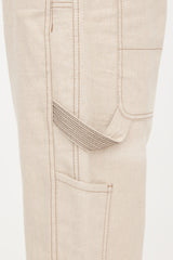 Brunello Cucinelli Linen Monili Straight Leg Pant