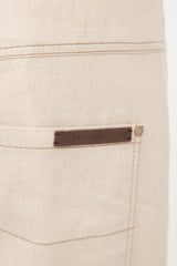 Brunello Cucinelli Linen Monili Straight Leg Pant