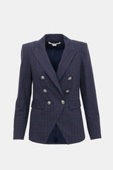 Veronica Beard Checked Miller Dickey Blazer
