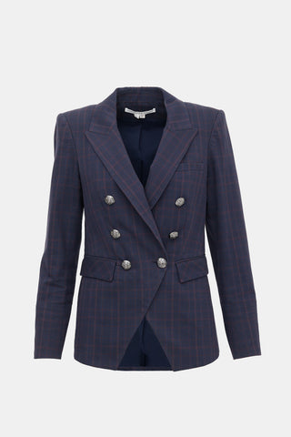 Veronica Beard Checked Miller Dickey Blazer