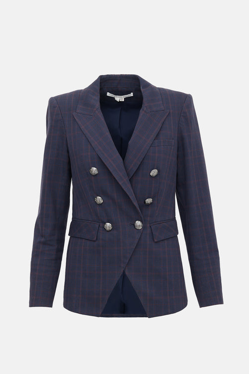 Veronica Beard Checked Miller Dickey Blazer