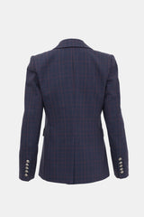 Veronica Beard Checked Miller Dickey Blazer