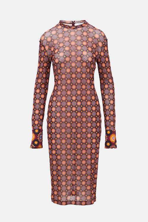 Givenchy Mesh Printed Dress