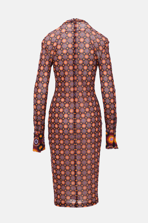 Givenchy Mesh Printed Dress