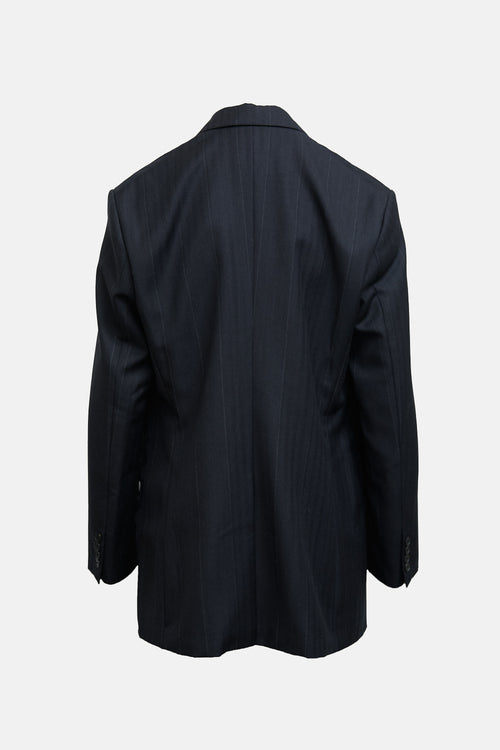 Auralee Wool Pinstripe Blazer
