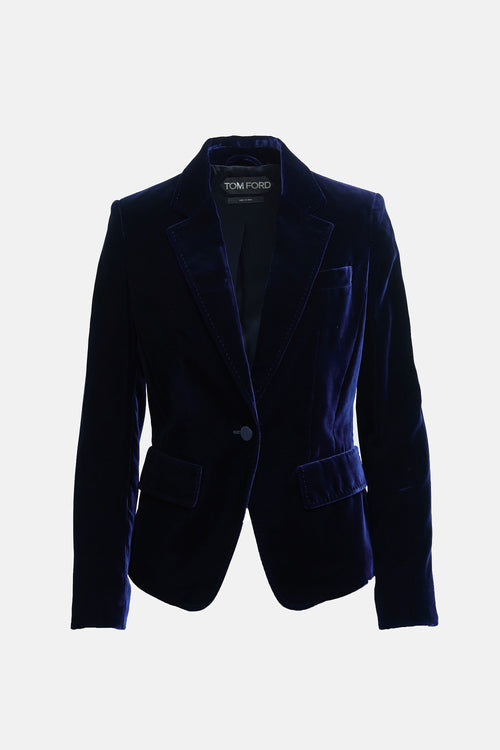 Tom Ford Velvet One Button Blazer