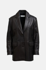 Nour Hammour Leather Cass Blazer