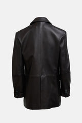 Nour Hammour Leather Cass Blazer