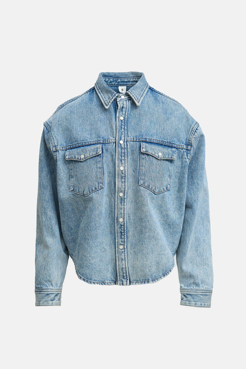 WARDROBE.NYC Oversized Denim Shirt Jacket