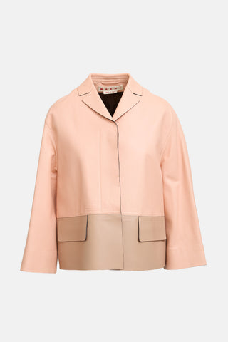 Marni Leather Colour Block Jacket