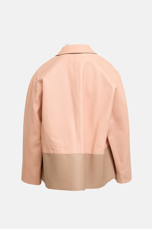 Marni Leather Colour Block Jacket