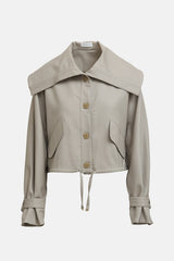 Veronique Leroy Oversized Wool Drawstring Jacket