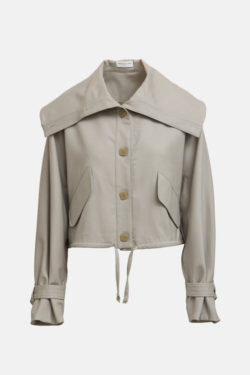 Veronique Leroy Oversized Wool Drawstring Jacket