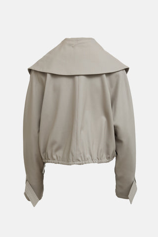 Veronique Leroy Oversized Wool Drawstring Jacket
