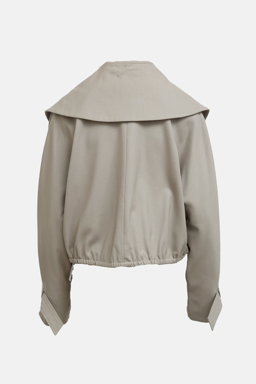 Veronique Leroy Oversized Wool Drawstring Jacket