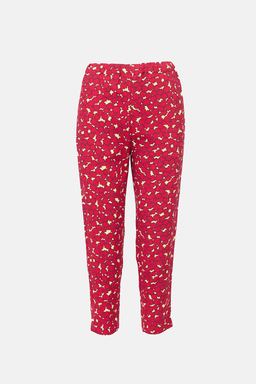 Marni Crepe Floral Tapered Leg Pant
