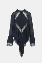 Rosie Assoulin Silk & Wool Lace Blouse