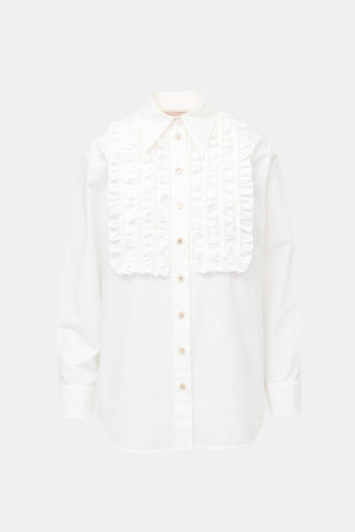Valentino Ruffled Button Up Shirt