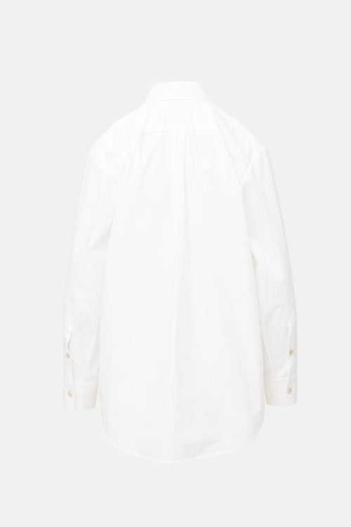 Valentino Ruffled Button Up Shirt