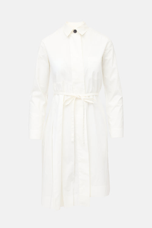Marni Poplin Pleated Shirt Dress