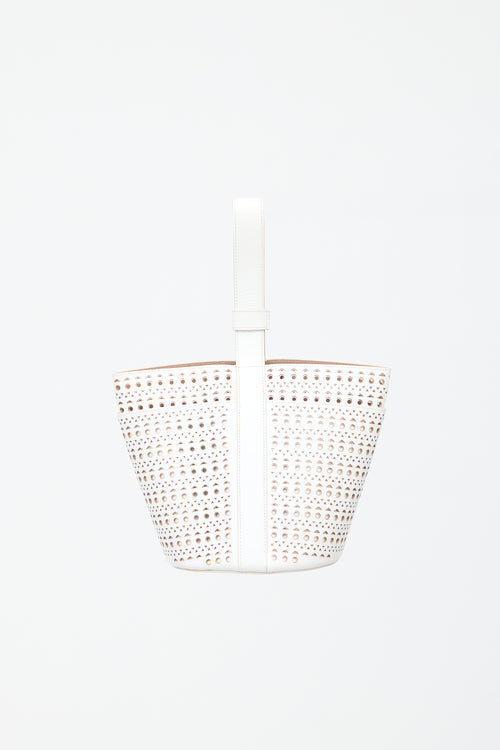 Alaïa Leather Laser Cut Bucket Bag