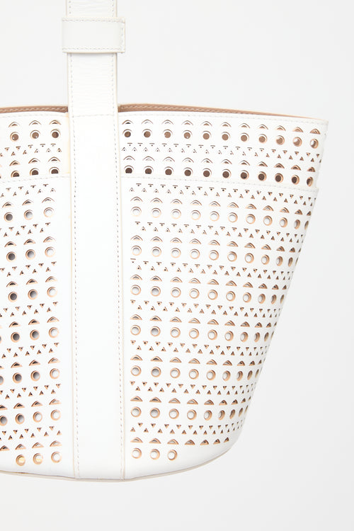 Alaïa Leather Laser Cut Bucket Bag