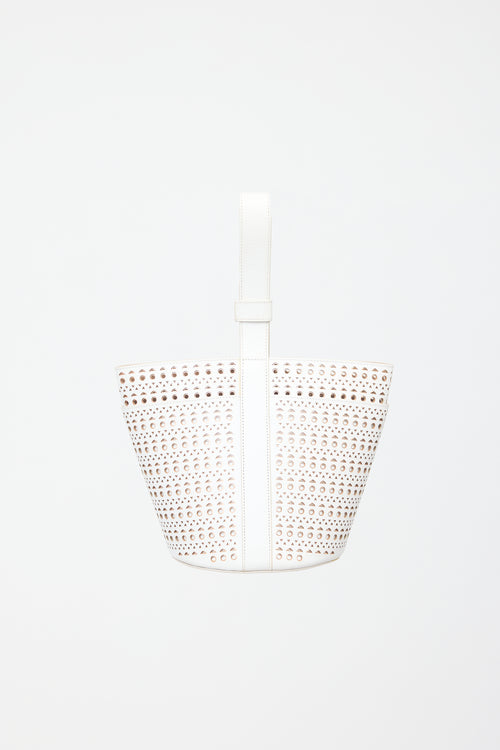 Alaïa Leather Laser Cut Bucket Bag