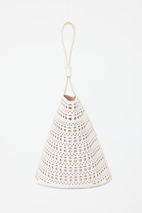 Alaïa Leather Laser Cut Bucket Bag