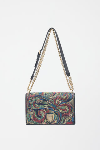 Dior 2018 Leather Embroiderd Diorama Bag