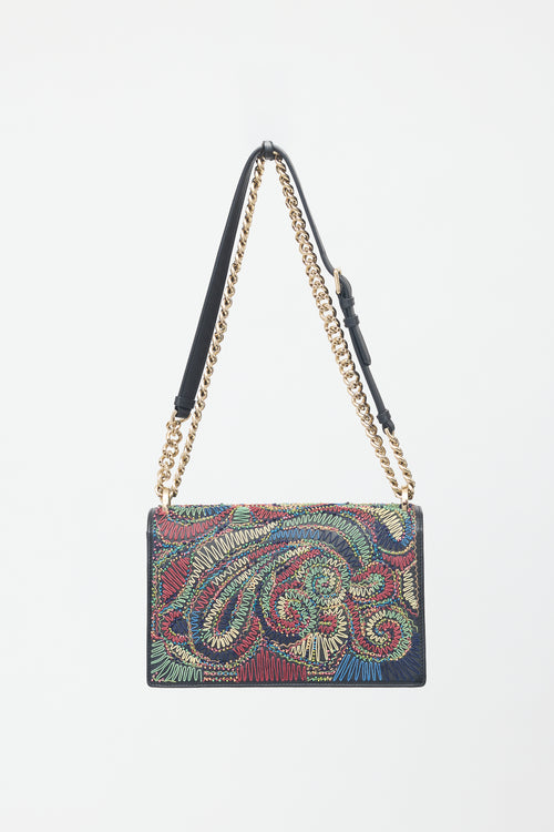 Dior 2018 Leather Embroiderd Diorama Bag