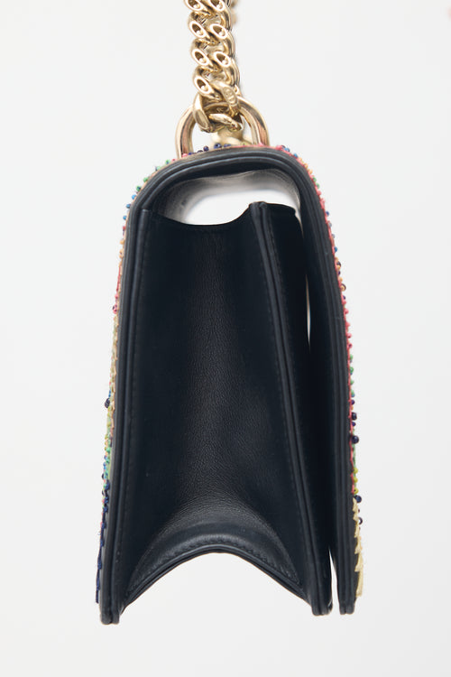 Dior 2018 Leather Embroiderd Diorama Bag