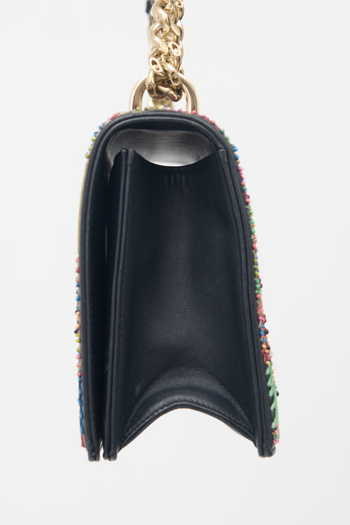 Dior 2018 Leather Embroiderd Diorama Bag