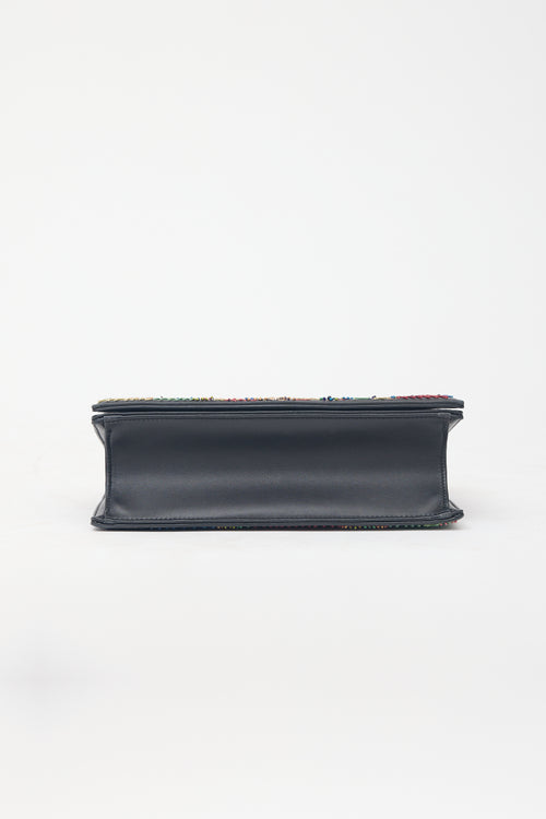 Dior 2018 Leather Embroiderd Diorama Bag
