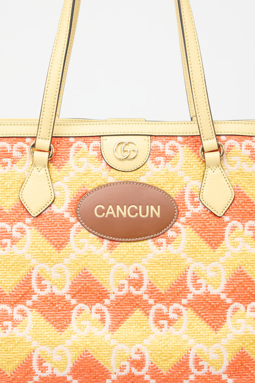 Gucci Leather & Raffia GG Cancun Ophidia Bag