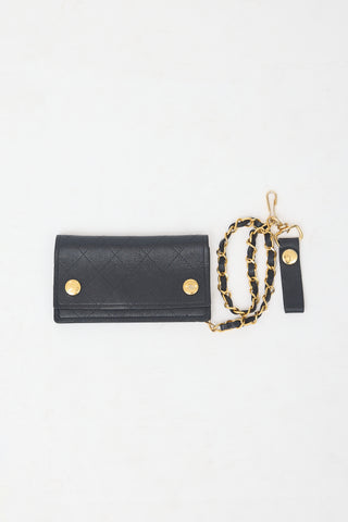 Chanel Vintage Leather Chain Pouch