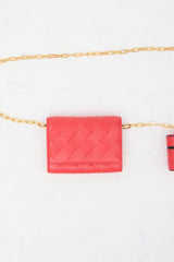 Bottega Veneta Intrecciato Card Case On Chain